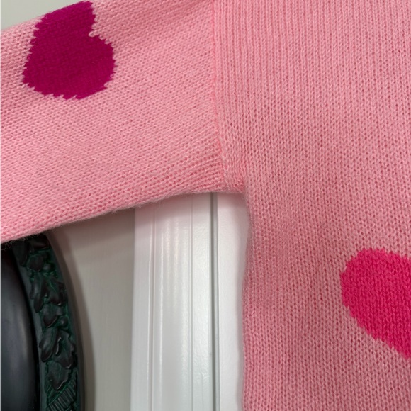 Lilly Pulitzer Venla sweater size L calla pink with hearts - Picture 3 of 6